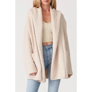 Mid Length Oversized Shawl Collar Coatigan Hoodie